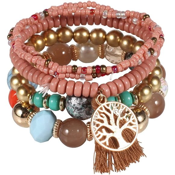 NEW Bohemian Bracelets for Women Stretch Multilayer Colorful Beads Brace… - Picture 4 of 7
